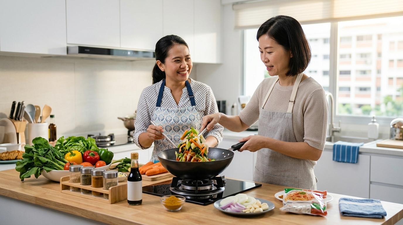 Helper Cooking Skills: Halal, Chinese, Indian & Western Homes